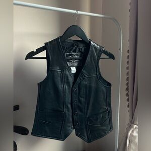 vintage leather vest